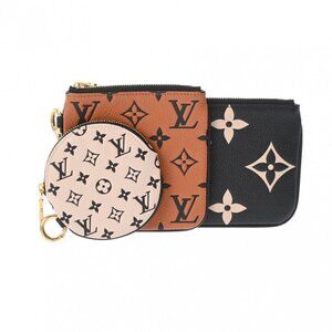 LOUIS VUITTON Monogram Ann Platt Black / Brown / Beige